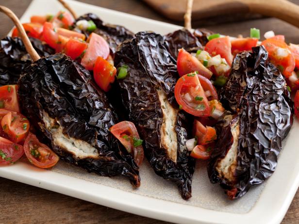 Chiles Rellenos with Cherry Tomato Salsa