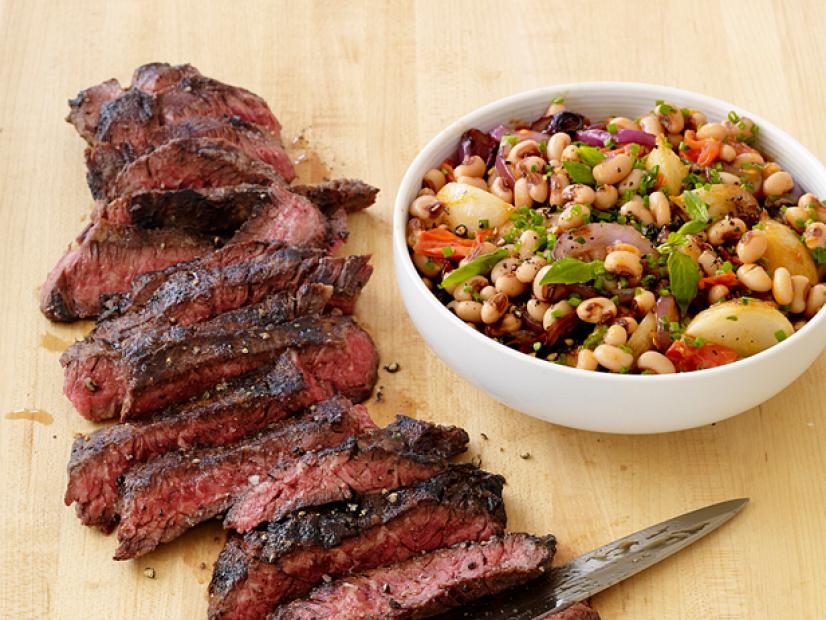 Grilled Steak with Black-Eyed Peas