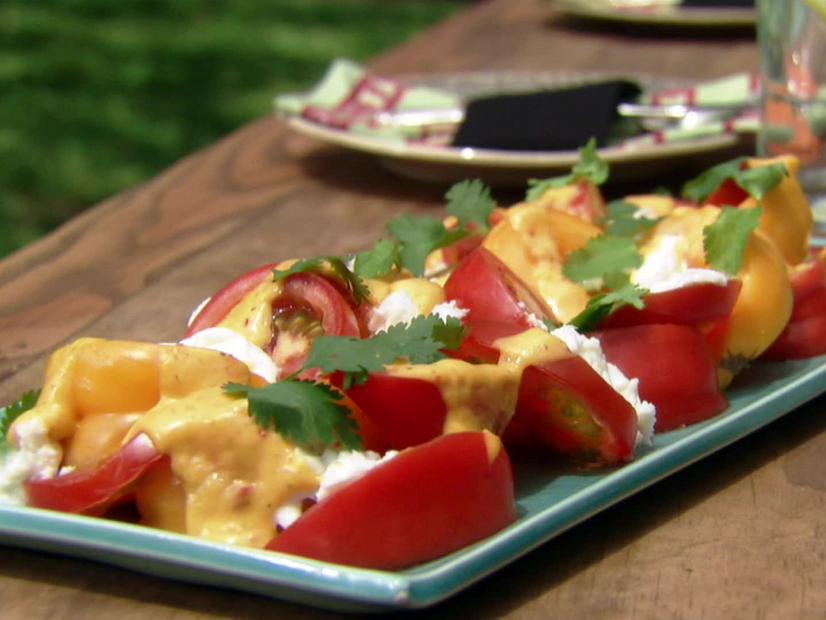 Caprese Salad with Roasted Mango Dressing