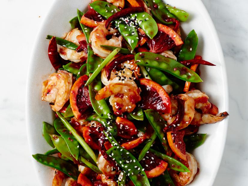 Blood Orange-Shrimp Stir-Fry