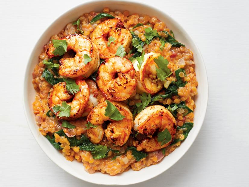 Indian Shrimp and Lentils