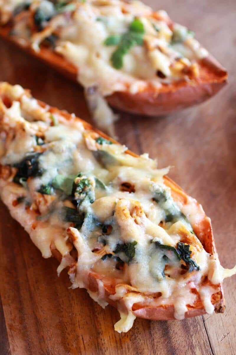 Chipotle Chicken Sweet Potato Skins