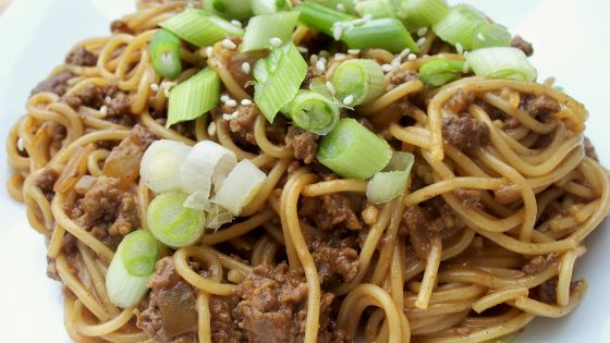 Szechuan Noodles with Spicy Beef Sauce