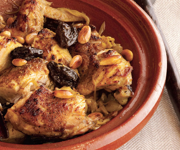 Spiced Moroccan Chicken with Onions and Prunes