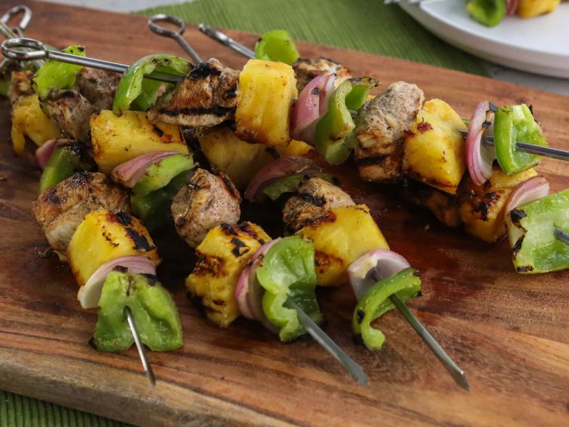 Jerk Chicken and Pineapple Skewers