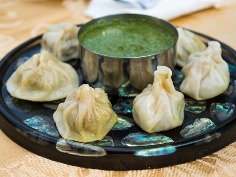 Momo (Nepalese Dumplings) with Coriander Chutney