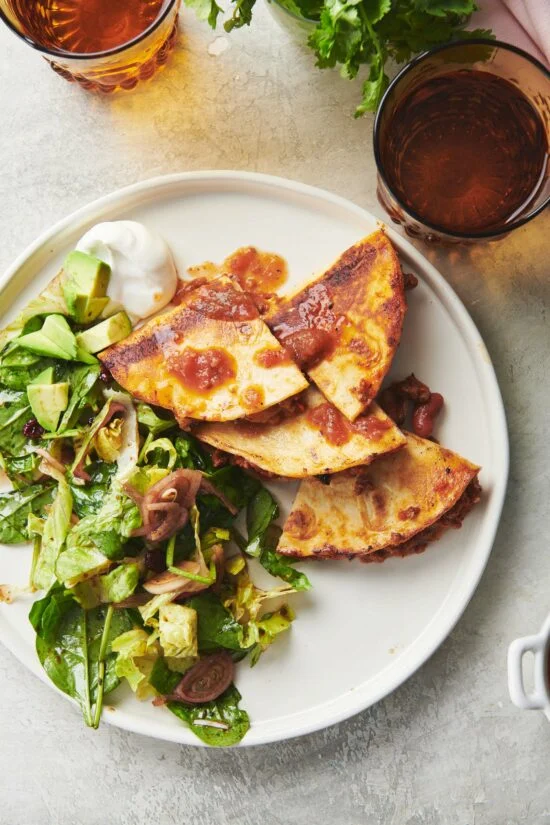 Beefy Chili Cheese Quesadillas