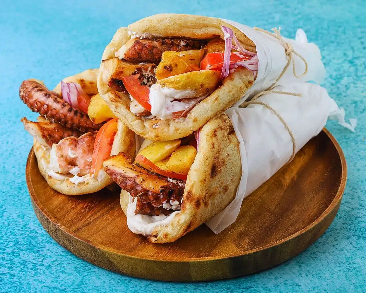 Greek Octopus Wrap (Octopus Souvlaki)