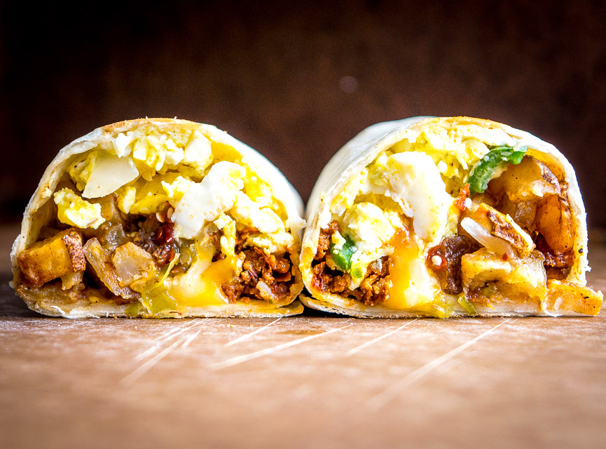 Chorizo Breakfast Burritos